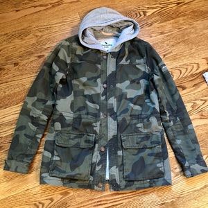 Abercrombie kids girls camo jacket w hood